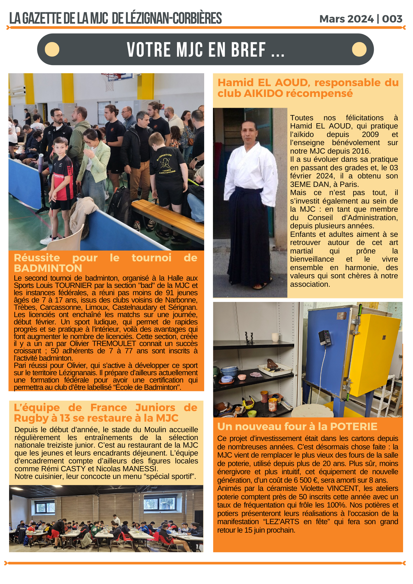 LA GAZETTE | Mars 2024 LA GAZETTE | Mars 2024