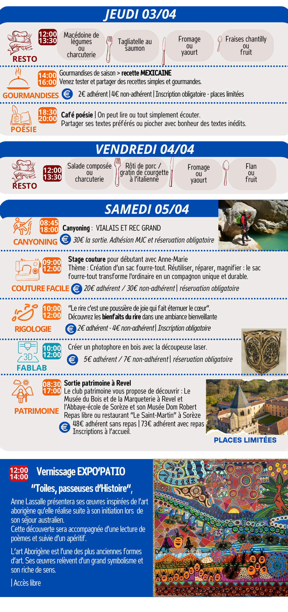 LES RENDEZ-VOUS DE LA MJC | AVRIL 2025