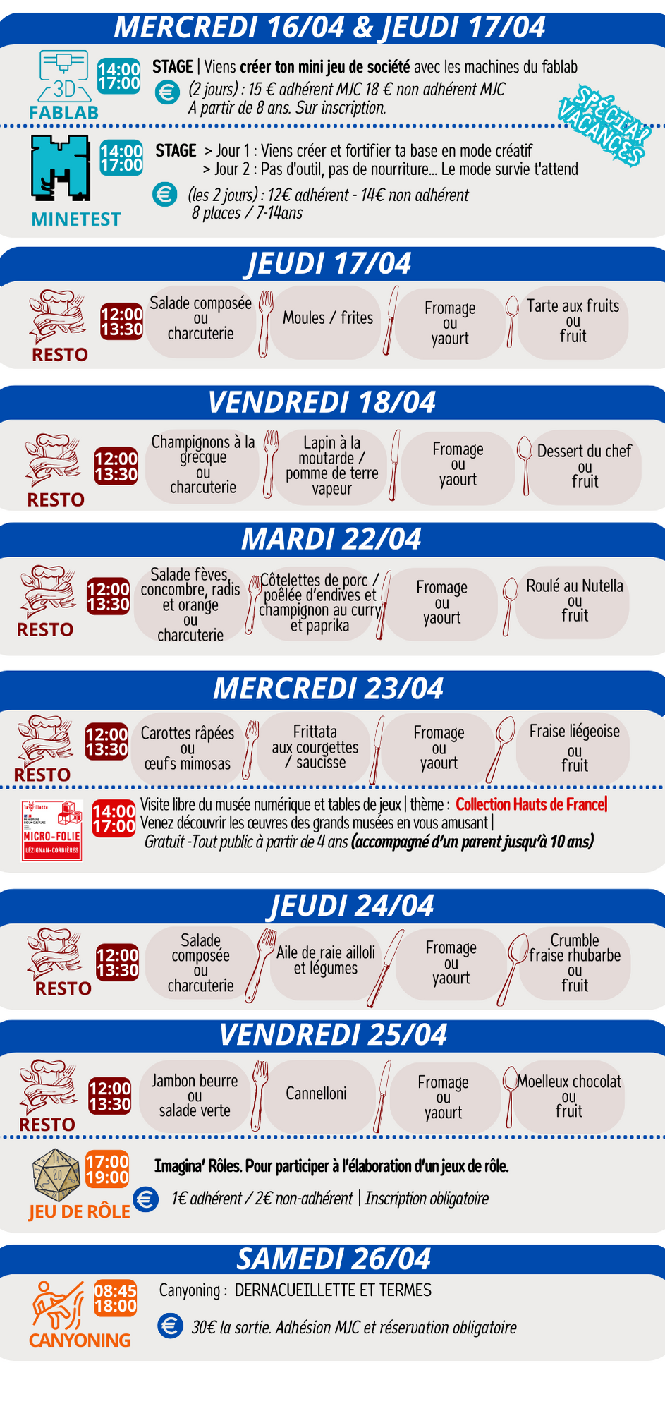 LES RENDEZ-VOUS DE LA MJC | AVRIL 2025