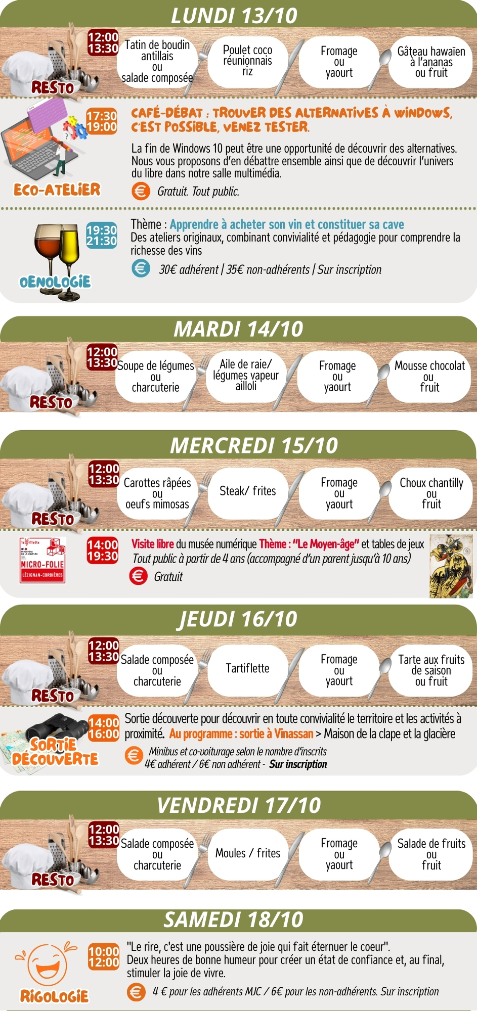 LES RENDEZ-VOUS DE LA MJC | Octobre 2025
