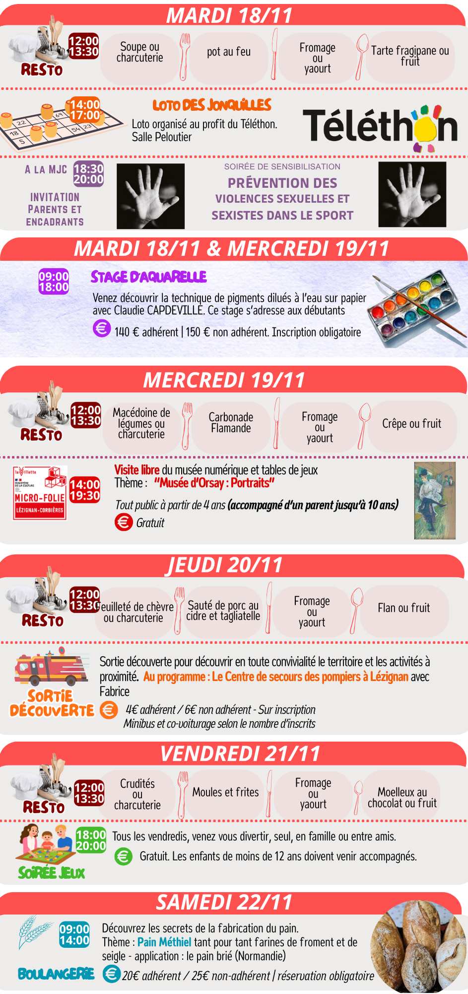 LES RENDEZ-VOUS DE LA MJC | Novembre 2025