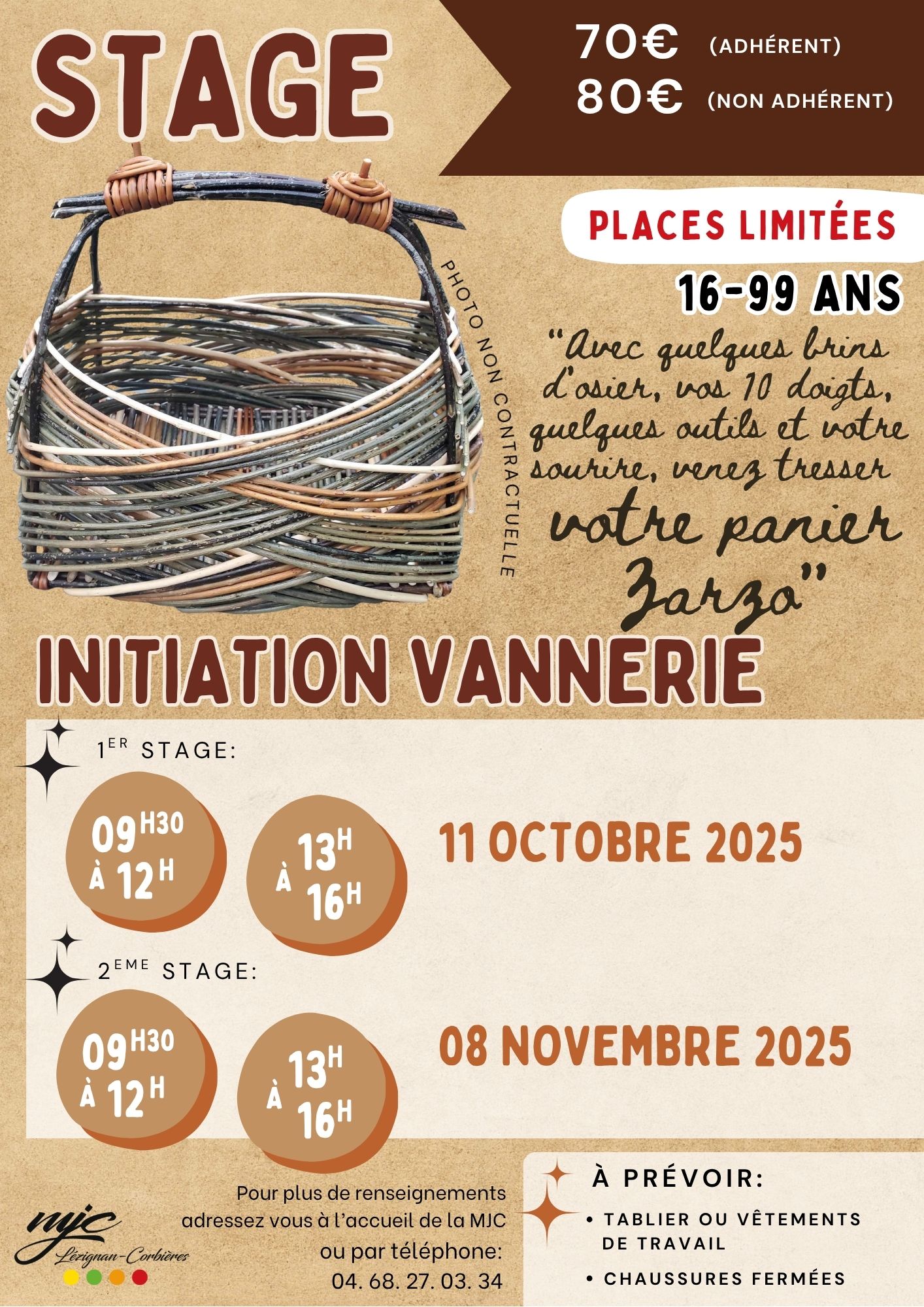 Stage Vannerie "PANIER ZARZO"