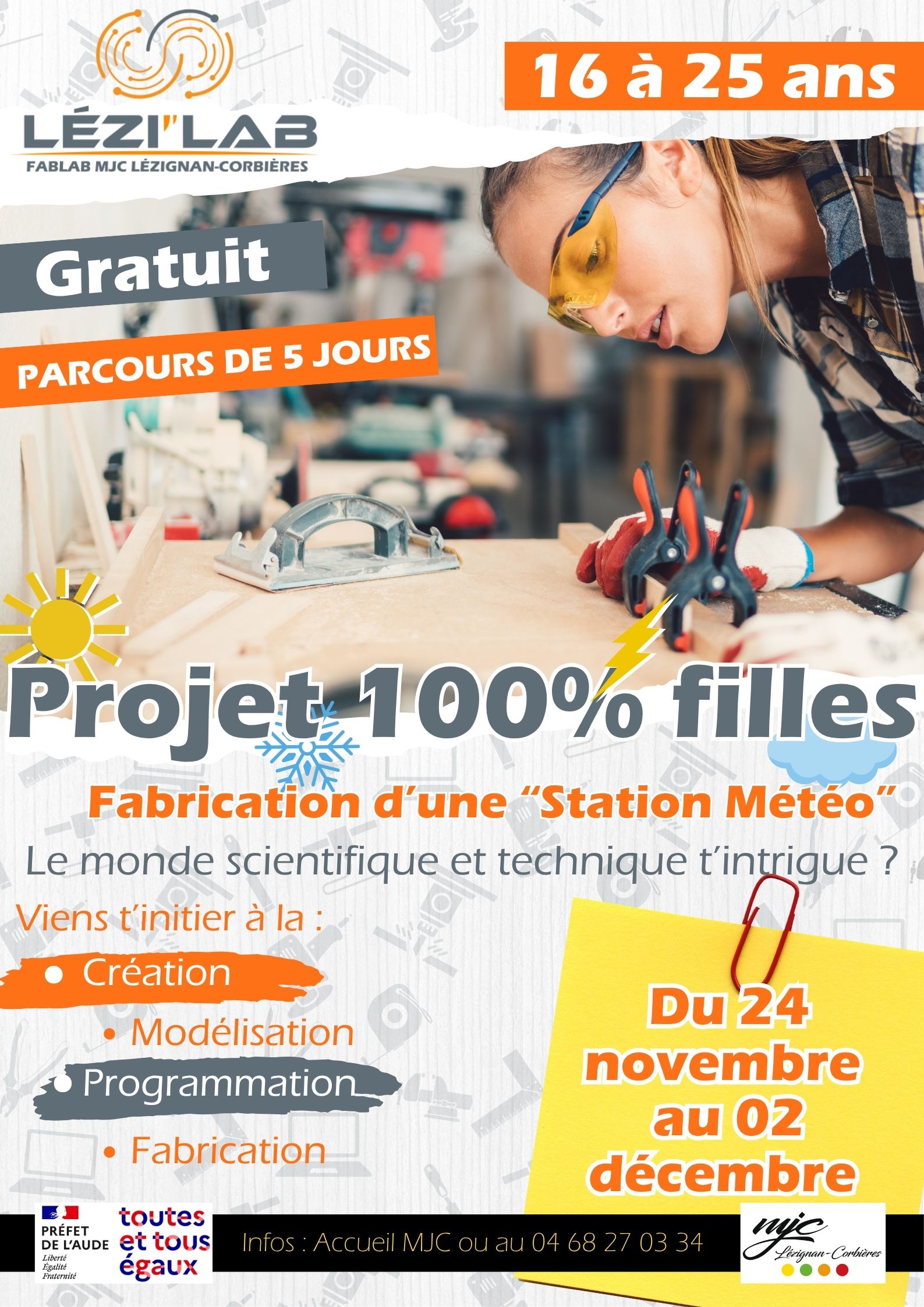 Projet 100% filles : Fabrication d'une station météo
