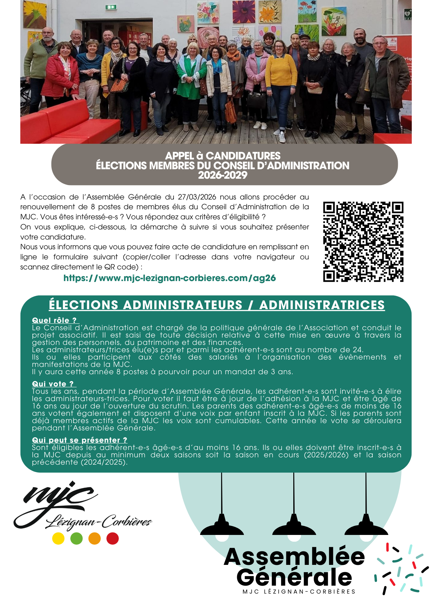 ASSEMBLÉE GÉNÉRALE 2026 | VENDREDI 27 MARS - 18H