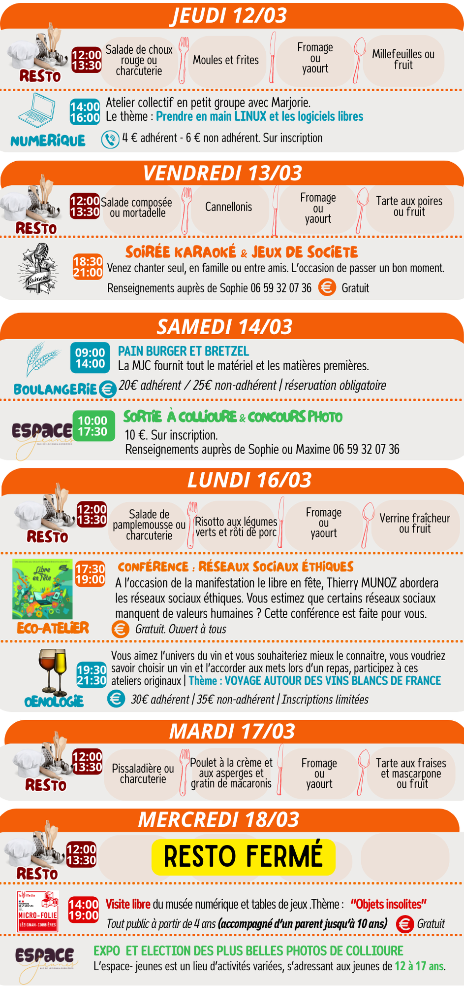 LES RENDEZ-VOUS DE LA MJC | Mars 2026