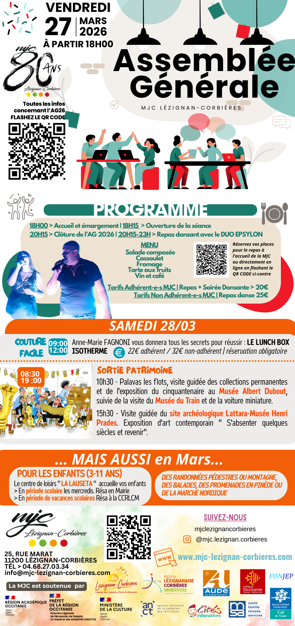 LES RENDEZ-VOUS DE LA MJC | Mars 2026