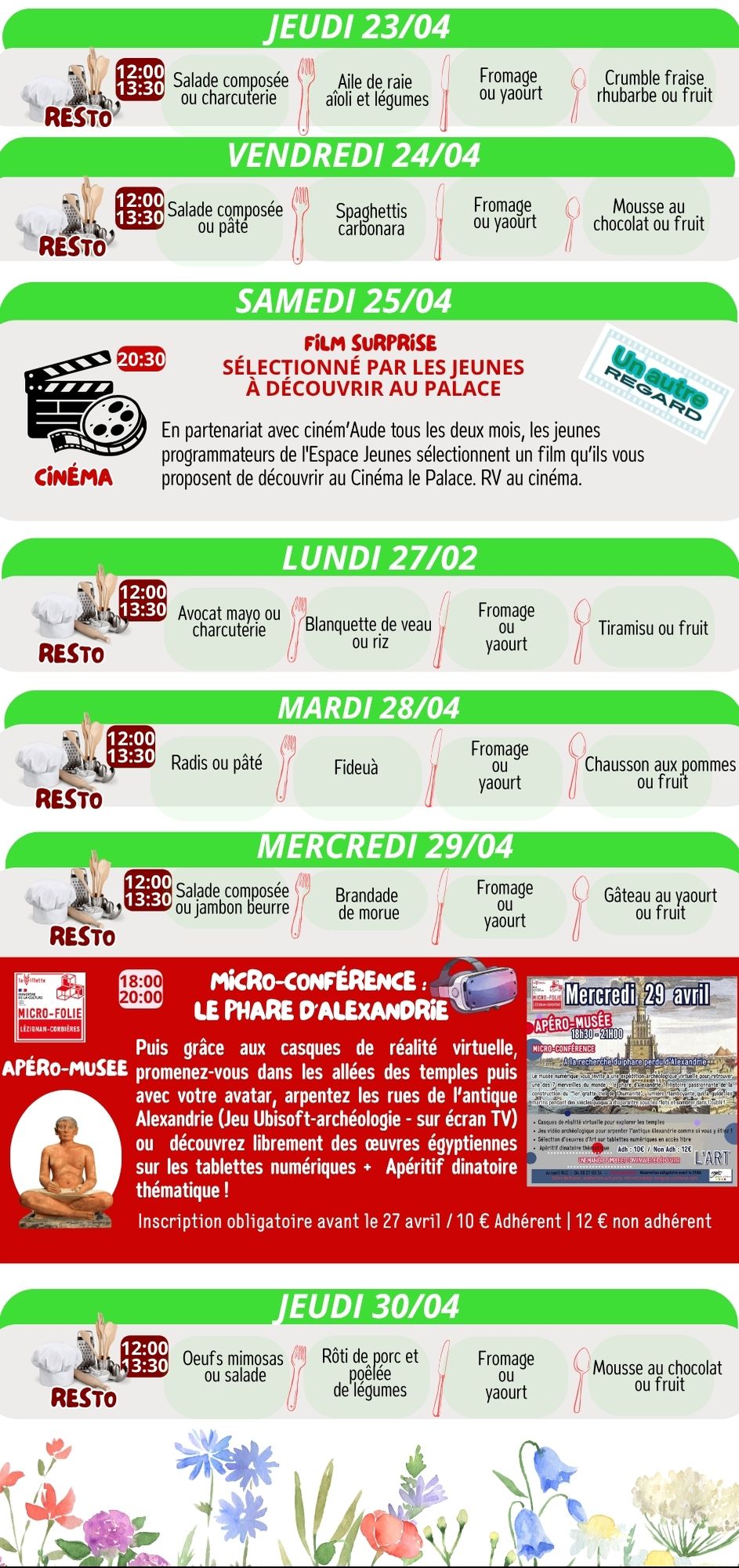 LES RENDEZ-VOUS DE LA MJC | Avril 2026