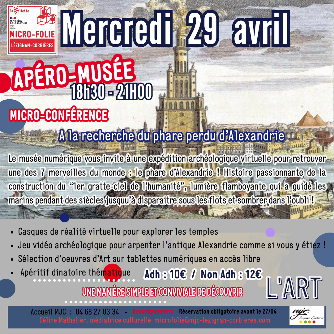 18h30 Le 29 avril, c'est Apéro-Musée !