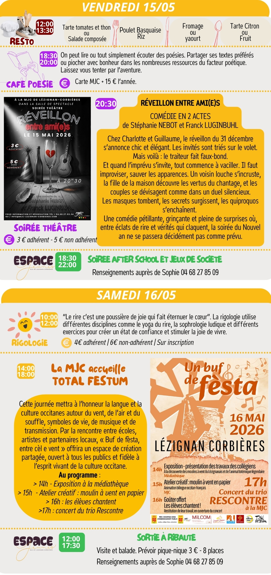 LES RENDEZ-VOUS DE LA MJC | Mai 2026