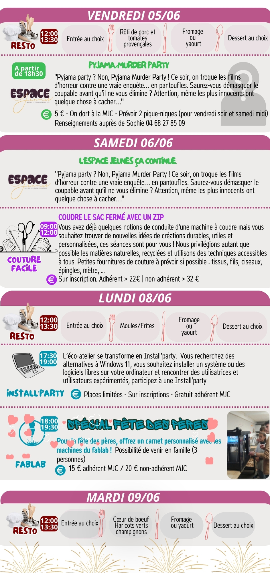 LES RENDEZ-VOUS DE LA MJC | Juin 2026