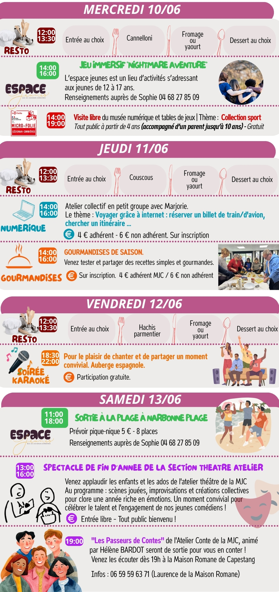 LES RENDEZ-VOUS DE LA MJC | Juin 2026