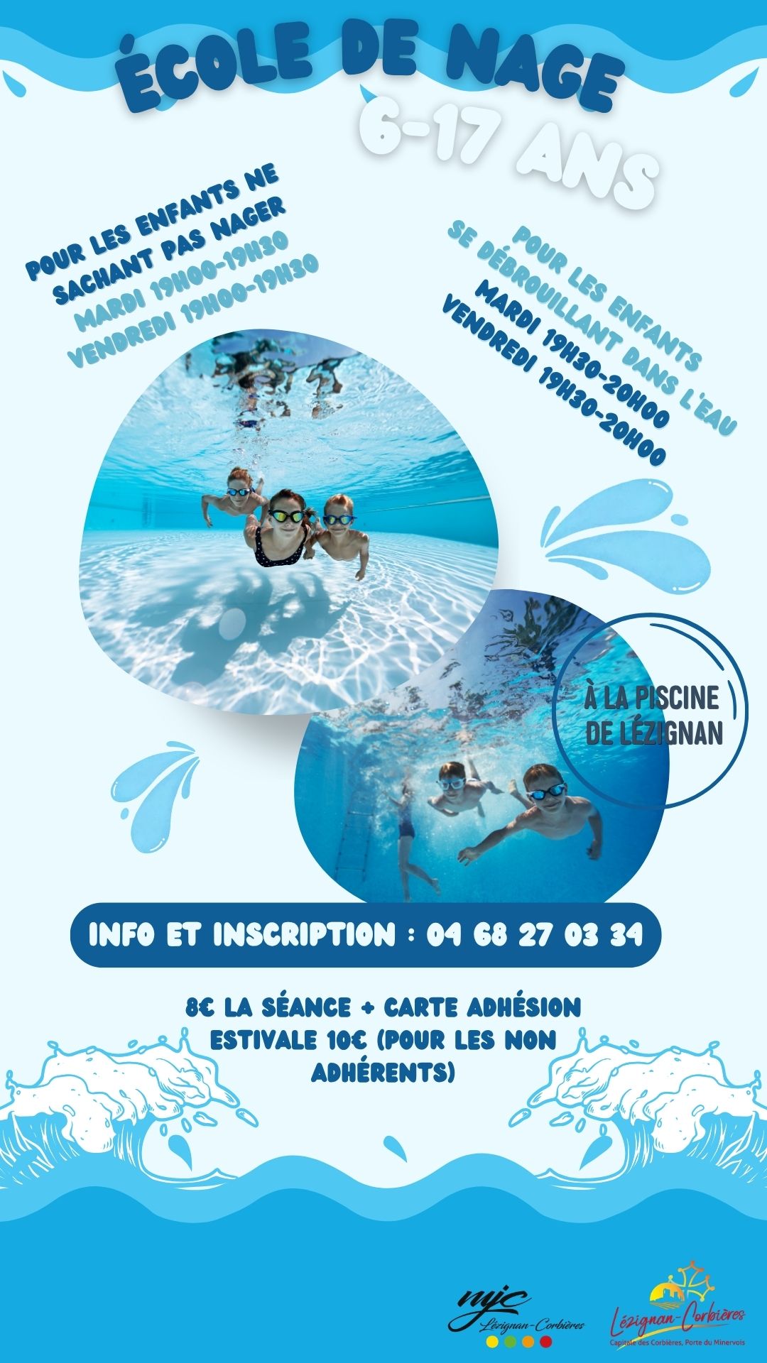 L'école de nage réouvre cette année !!!