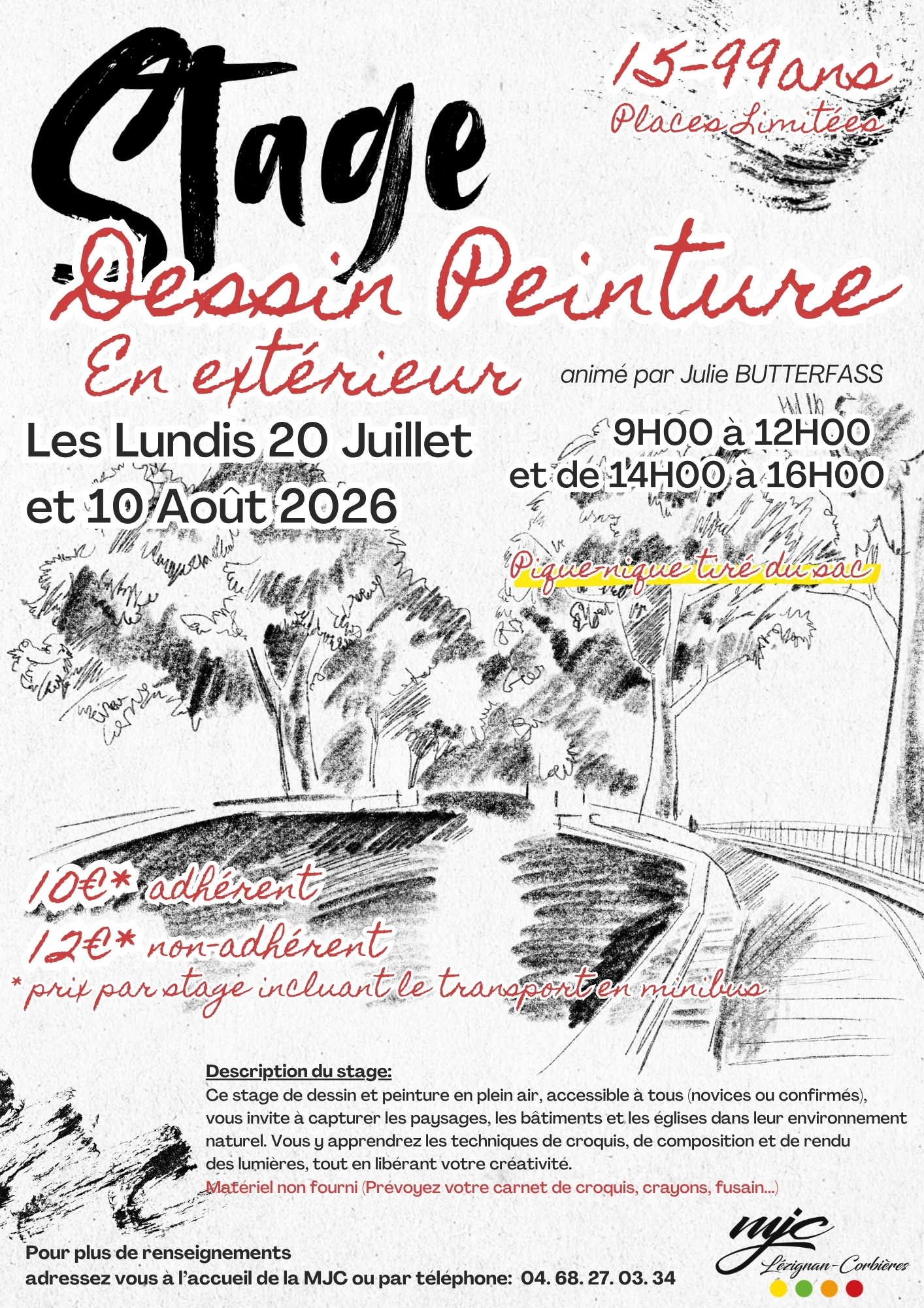 STAGE DESSIN PEINTURE EN EXTERIEUR