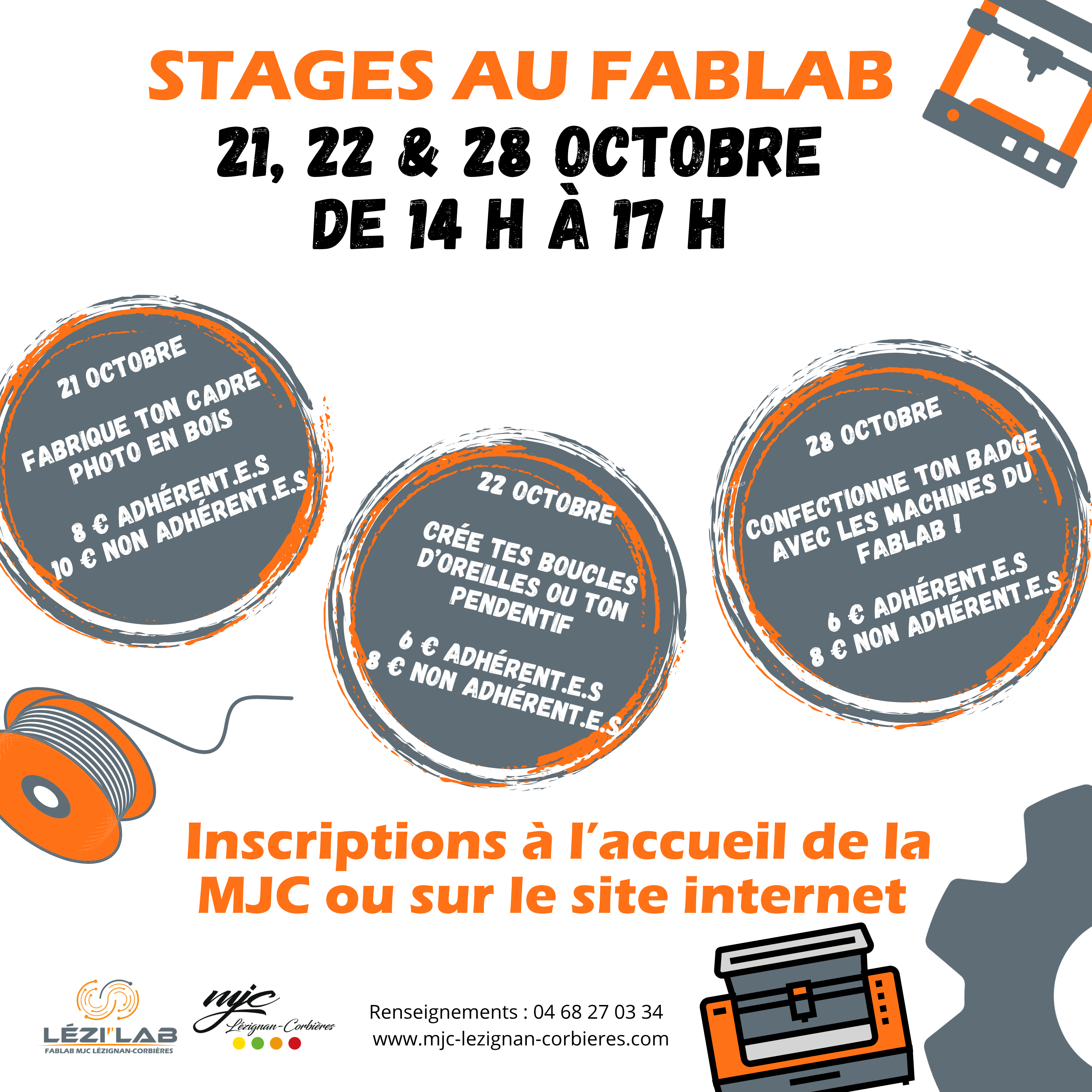 Stages FABLAB Octobre 2026