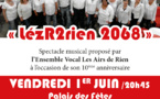 VENDREDI 1erJUIN >> Comédie musicale  « Les Airs de Rien 2068 »