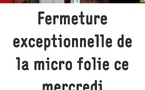 Fermeture exceptionnelle de la Micro-Folie mercredi 30/05/2025