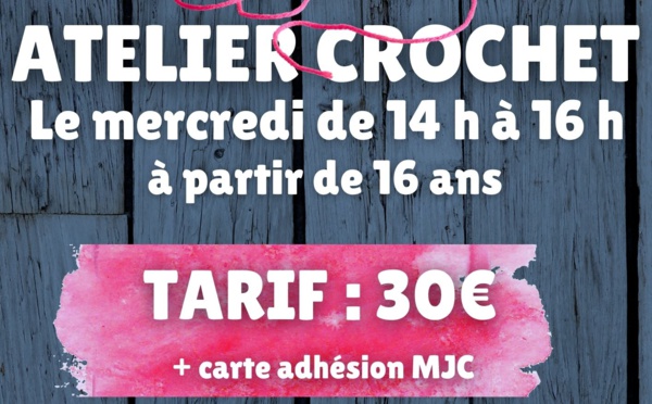 NOUVEAU !! Atelier crochet à la MJC