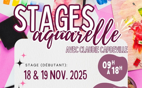 NOUVEAU CETTE ANNÉE ! STAGES D'AQUARELLE